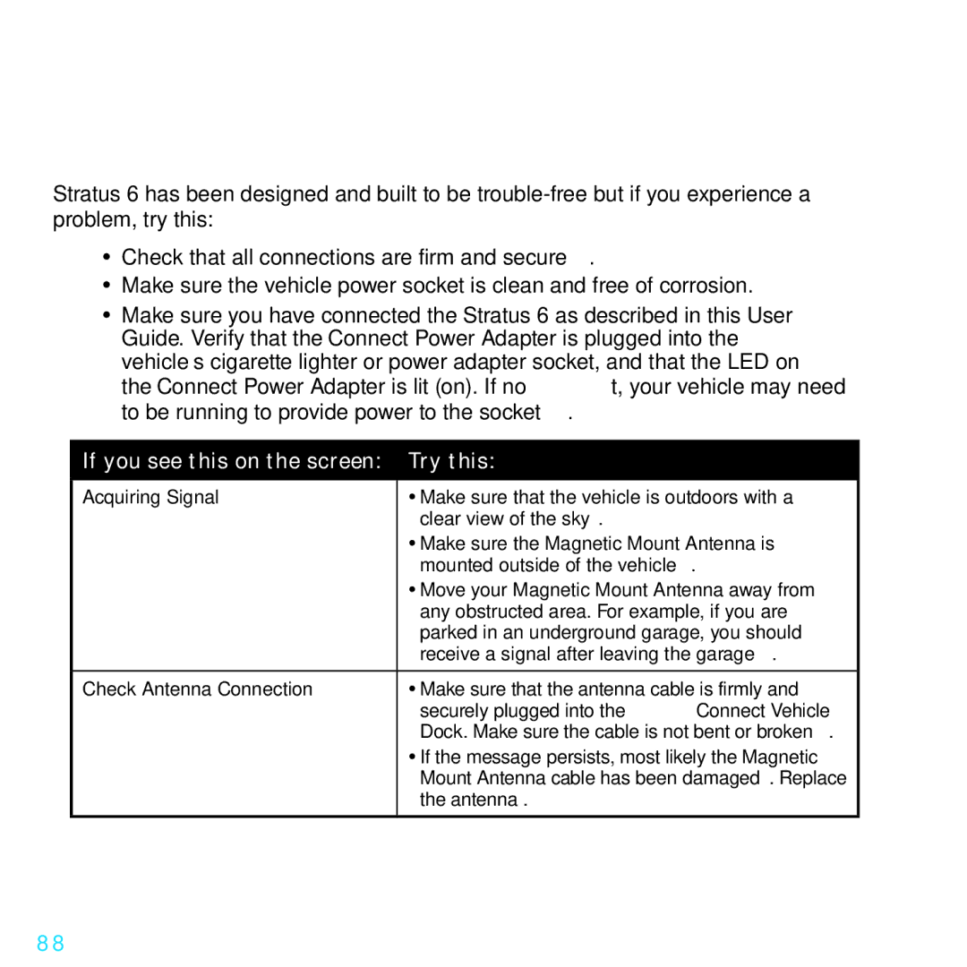 Sirius Satellite Radio SDSV6V1 manual Troubleshooting, If you see this on the screen Try this 