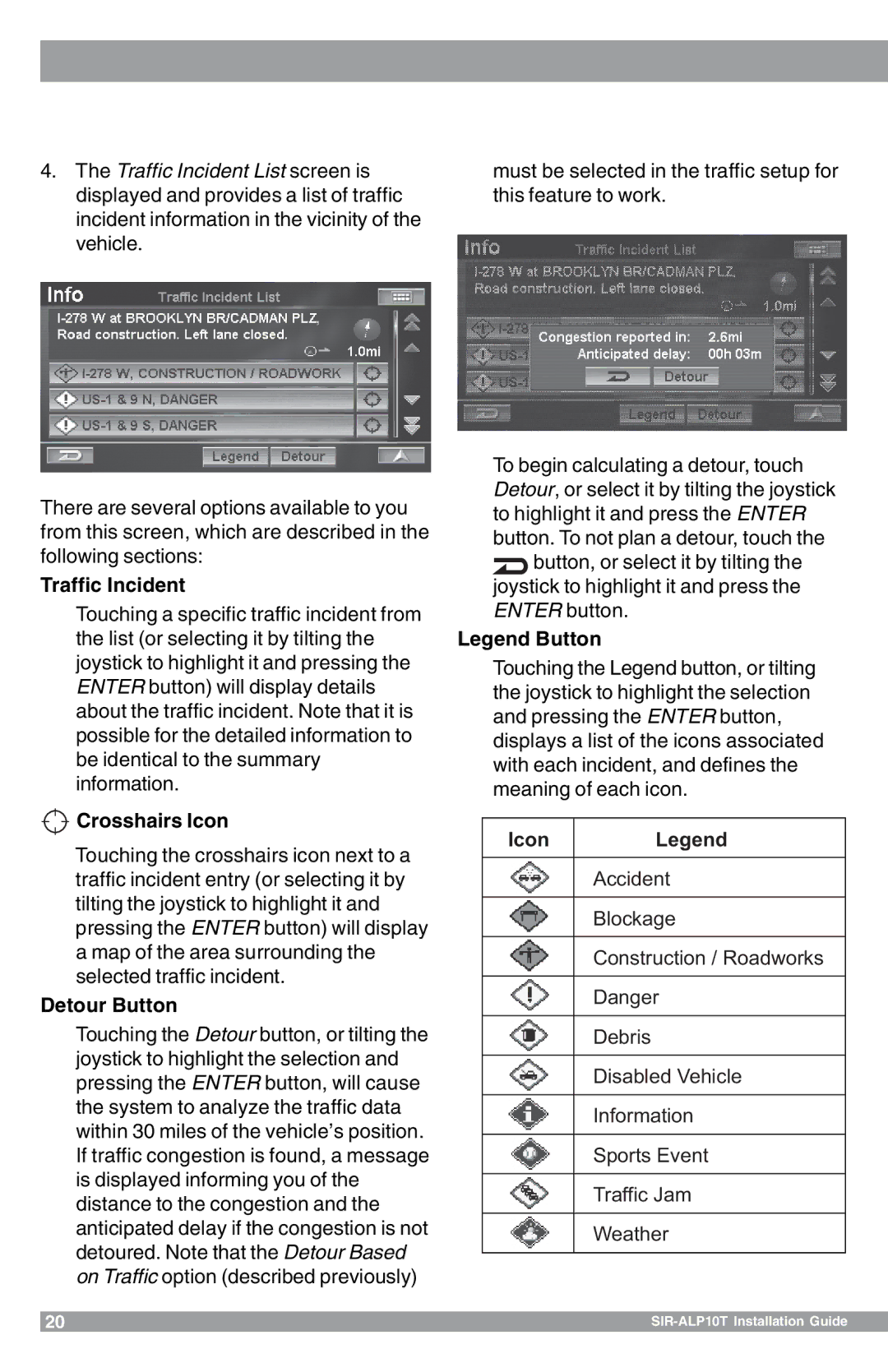 Sirius Satellite Radio SIR-ALP10T manual Icon 