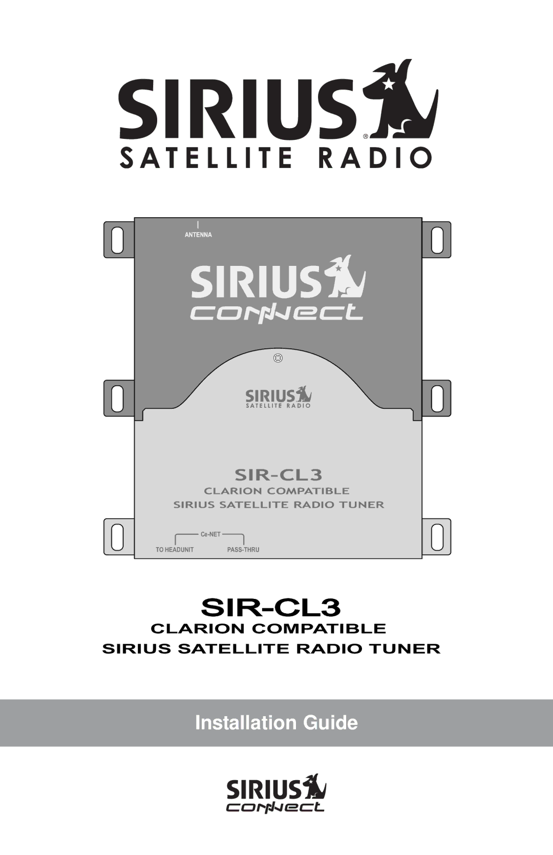 Sirius Satellite Radio SIR-CL3 manual 