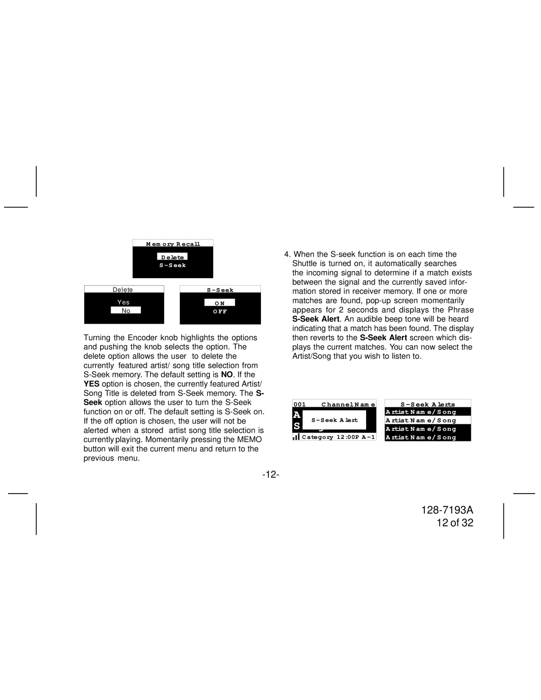 Sirius Satellite Radio SIR-PNP3 manual Rtist 