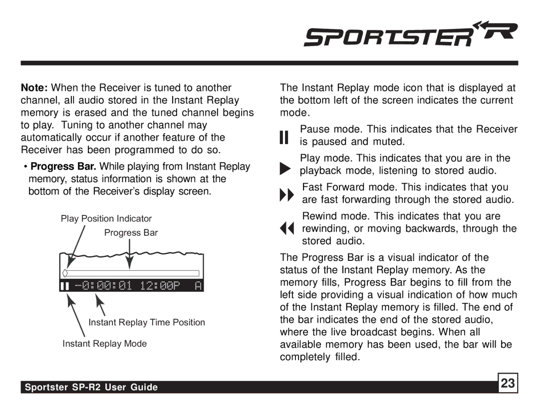 Sirius Satellite Radio SP-R2 manual  