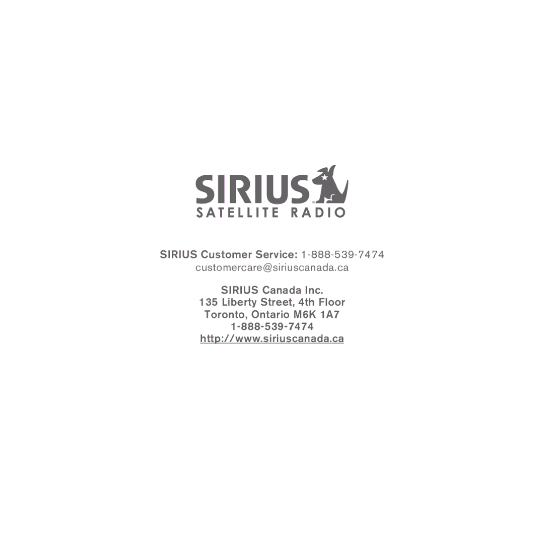 Sirius Satellite Radio Sportster 5 manual 