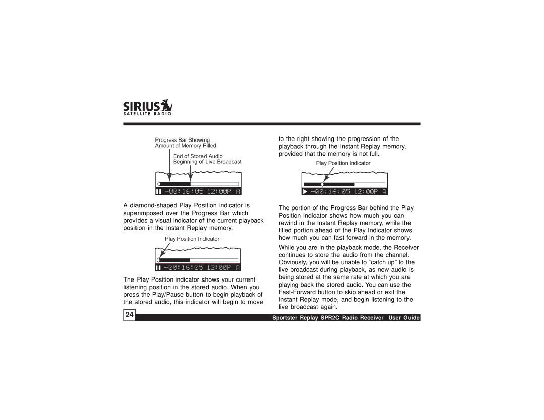 Sirius Satellite Radio SPR2C manual  