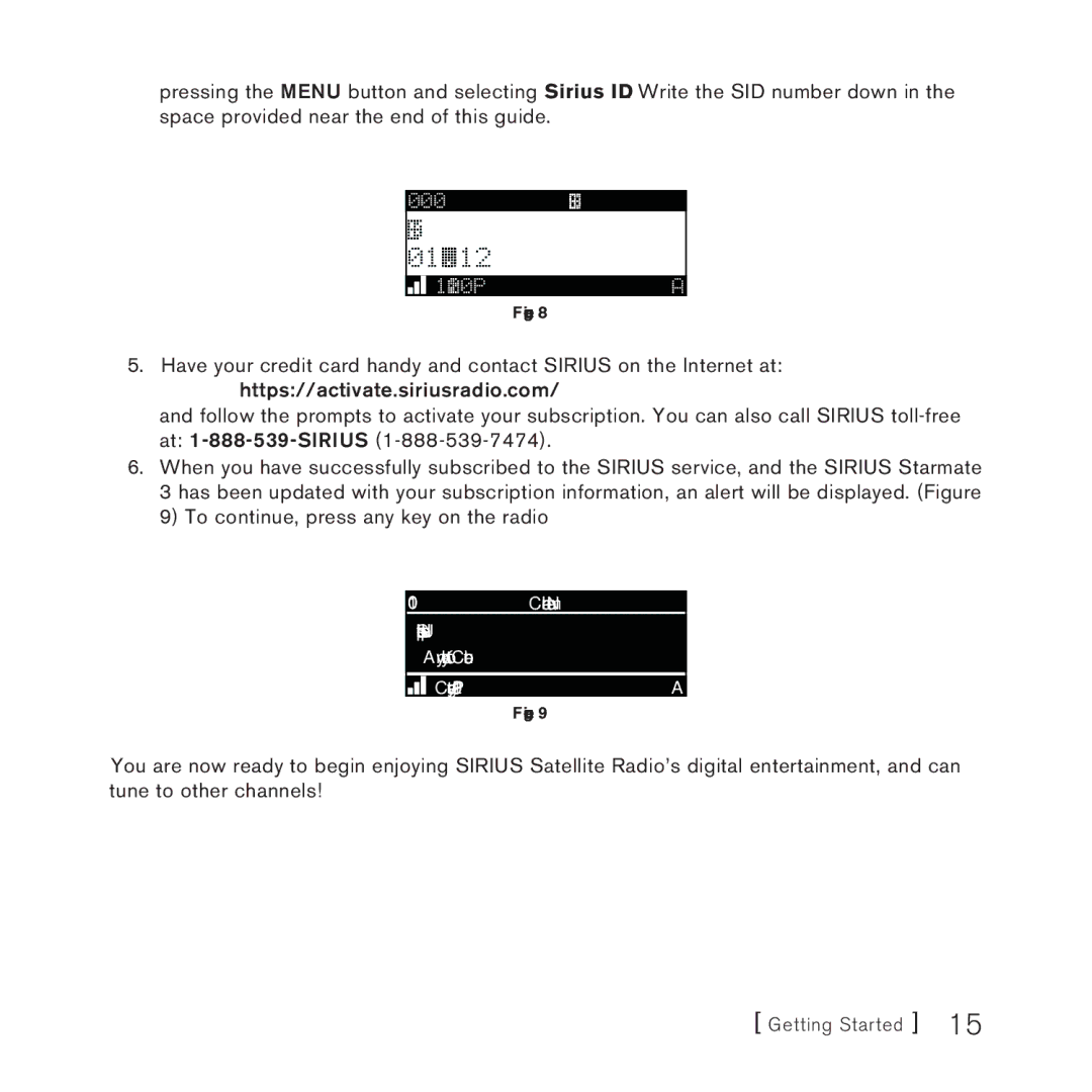 Sirius Satellite Radio STARMATE 3 manual Sid 