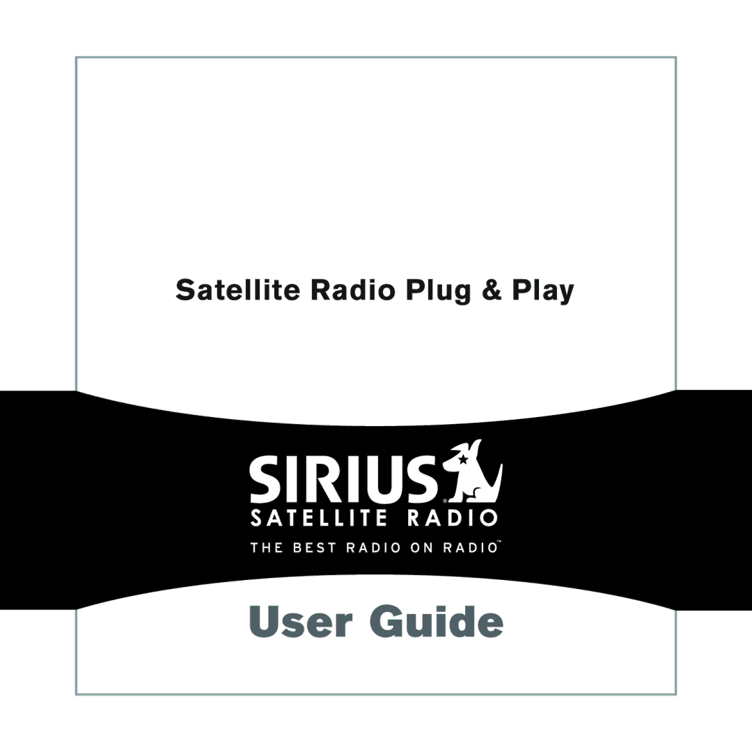 Sirius Satellite Radio STARMATE 3 manual 