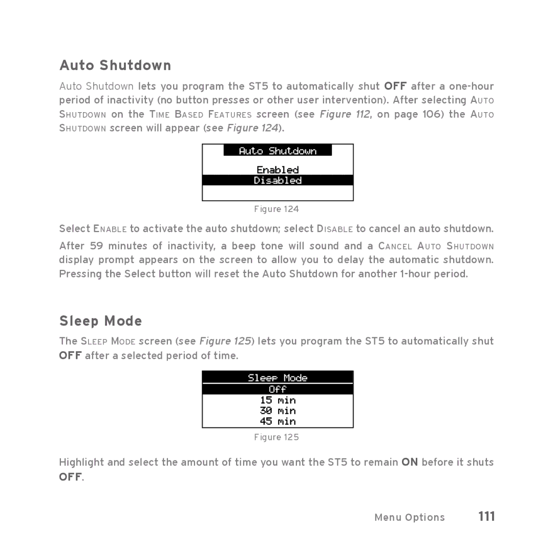 Sirius Satellite Radio Starmate 5 manual Auto Shutdown, Sleep Mode 