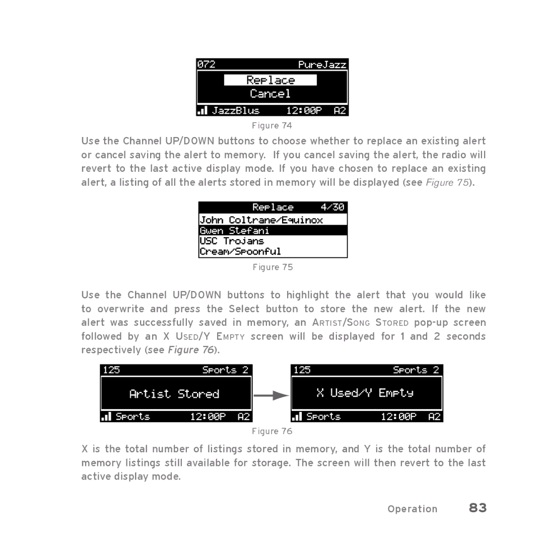 Sirius Satellite Radio Starmate 5 manual Operation 