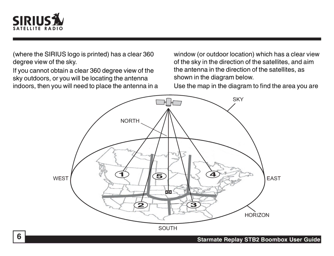 Sirius Satellite Radio STB2 manual West 