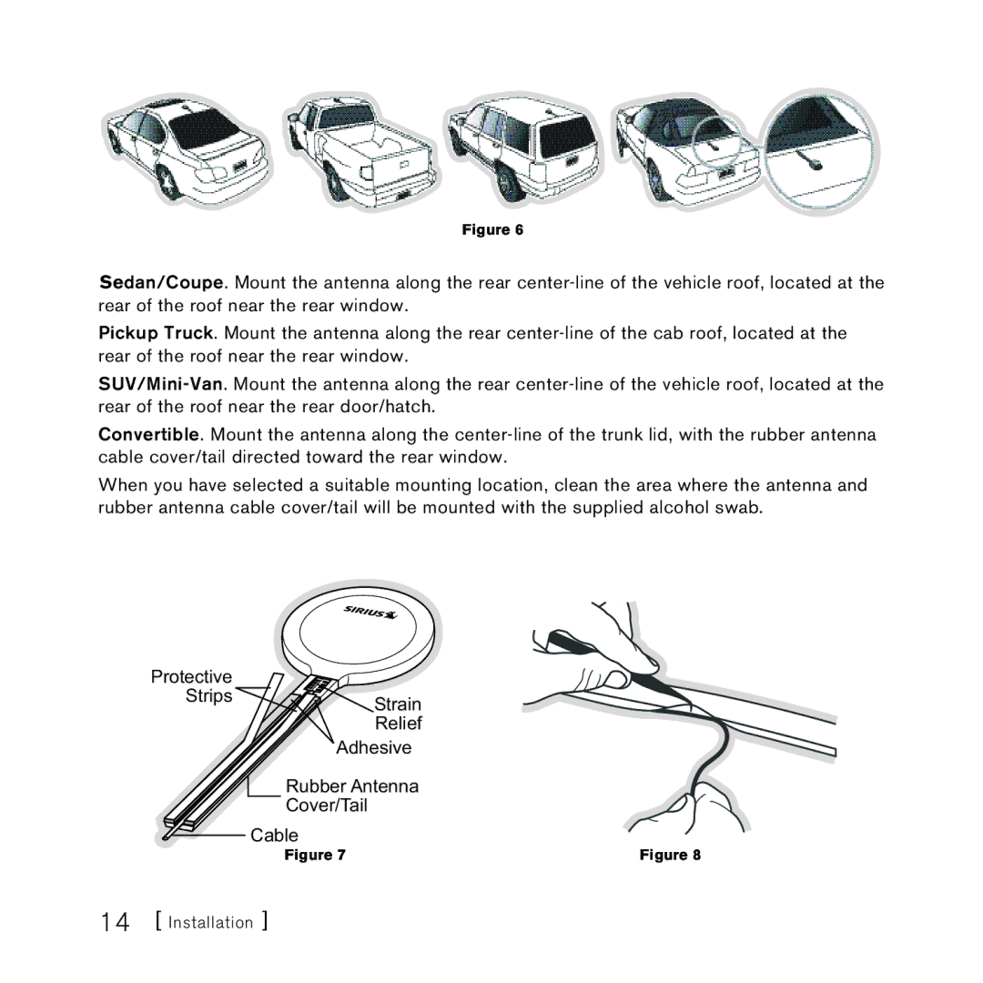 Sirius Satellite Radio SV3 manual Protective 