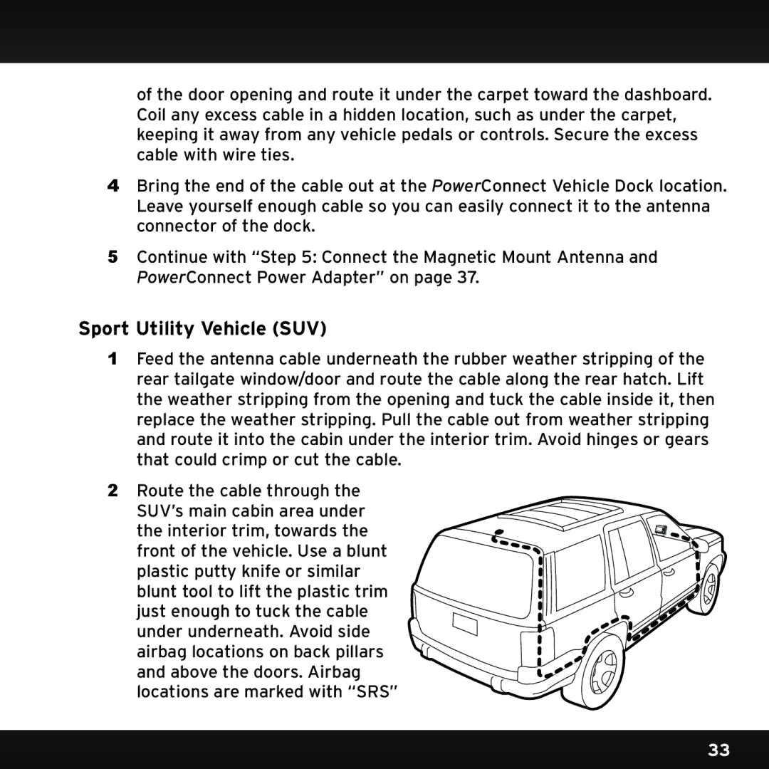 Sirius Satellite Radio SX1EV1 manual Sport Utility Vehicle SUV 