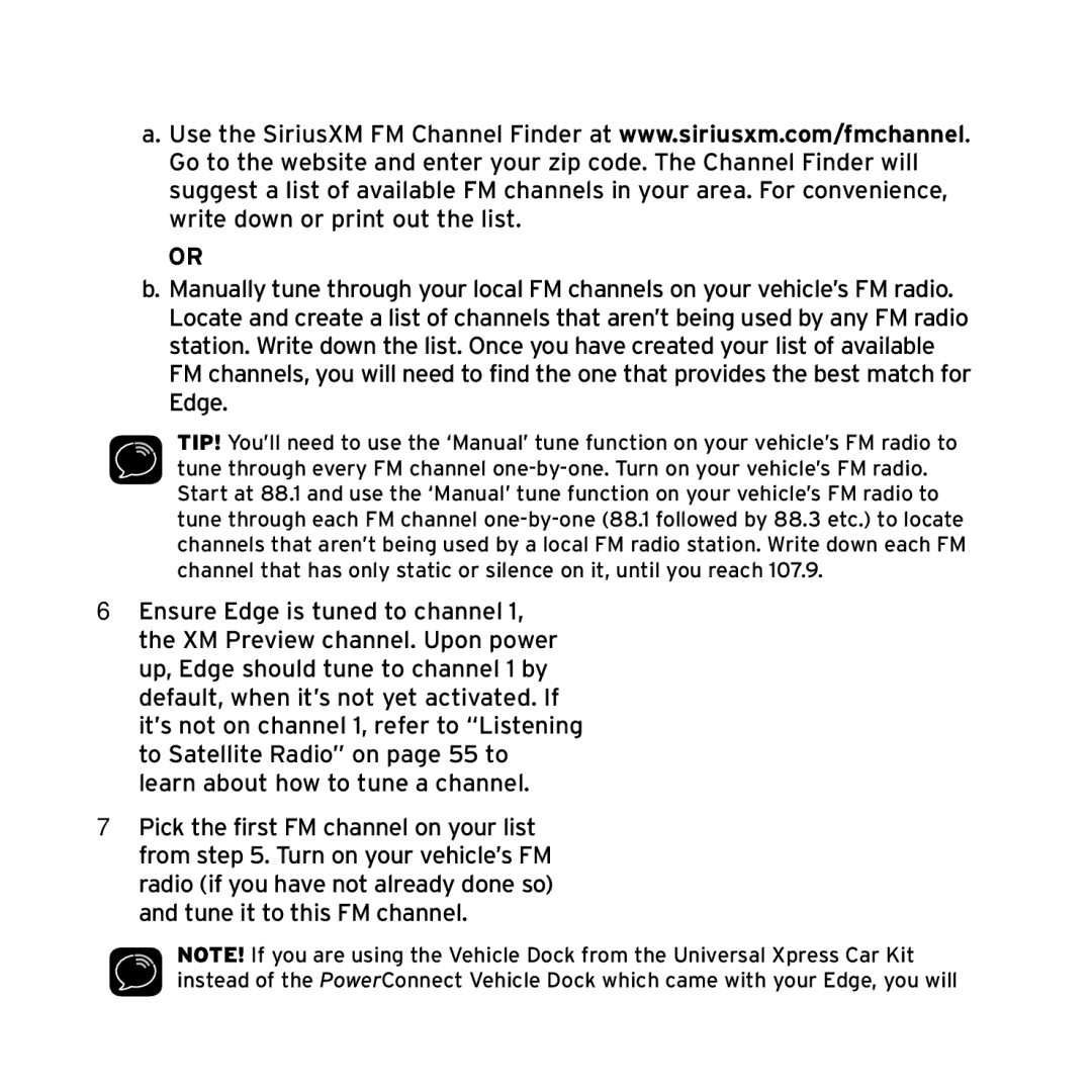 Sirius Satellite Radio SX1EV1 manual Vehicle Installation 