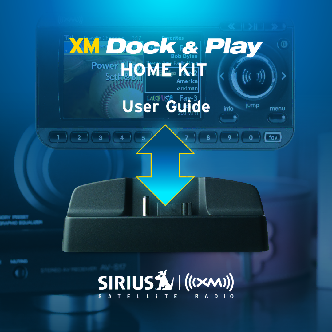 Sirius Satellite Radio XADH1, XDPHKUG0809 manual User Guide 