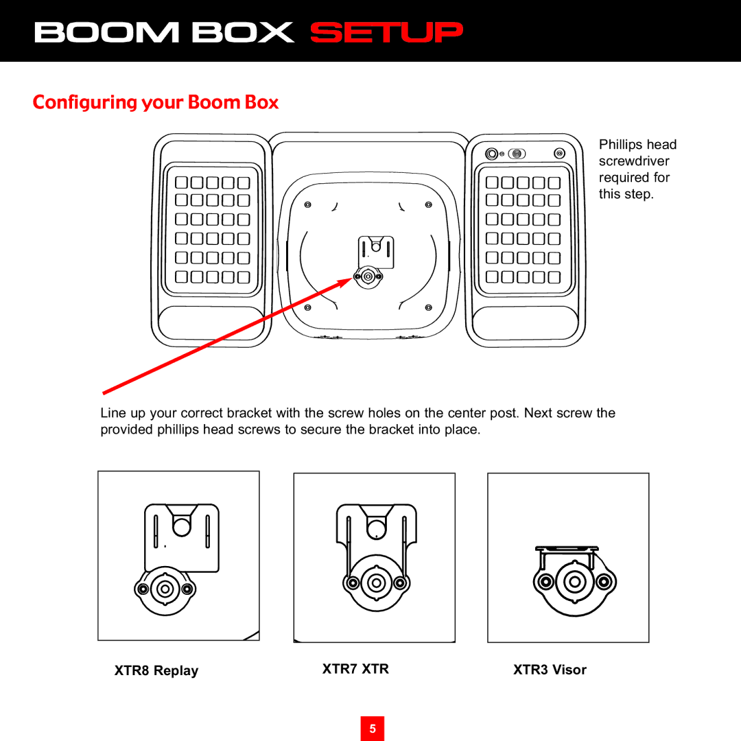 Sirius Satellite Radio XS097 instruction manual Boom BOX Setup, Configuring your Boom Box 