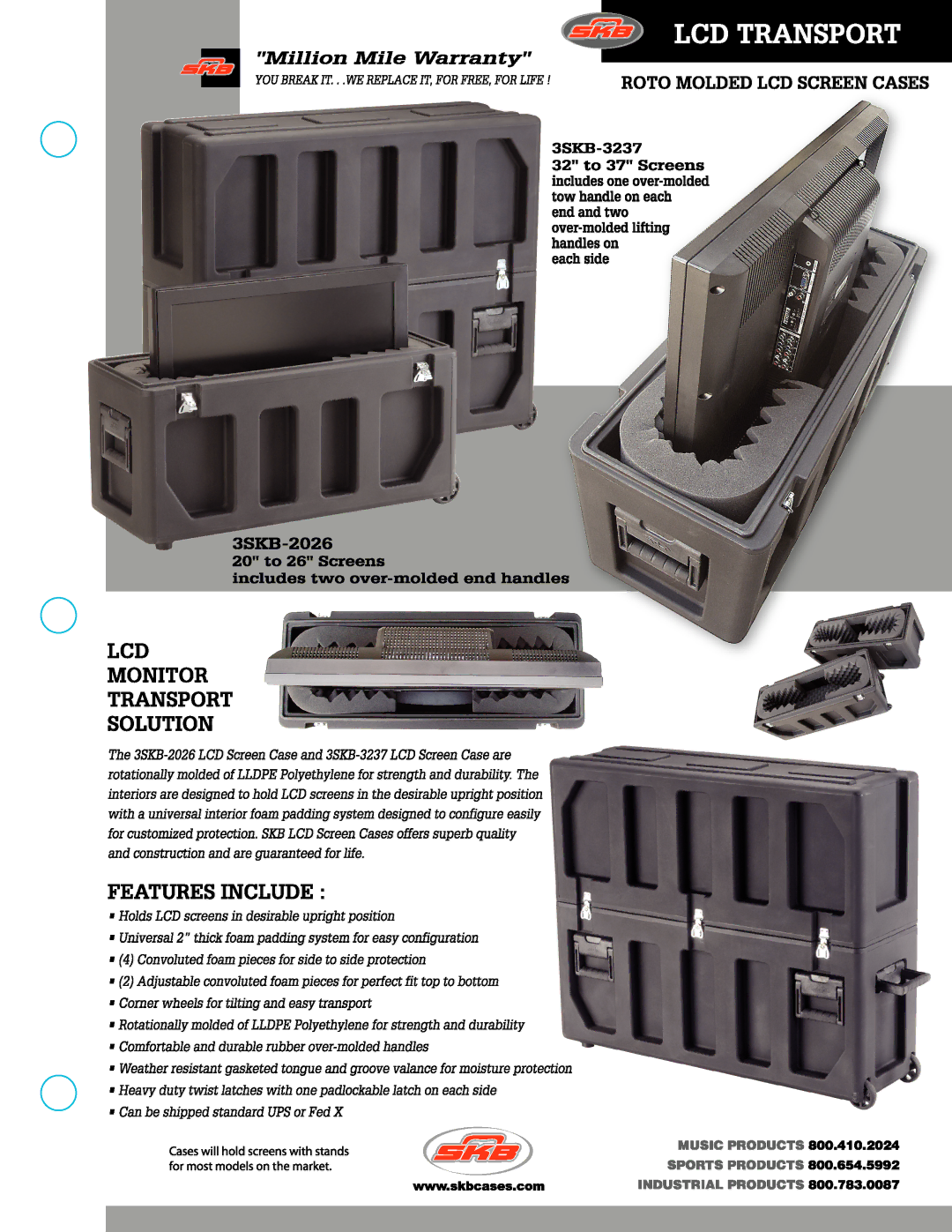 SKB 3-3237, 3-2026 manual 