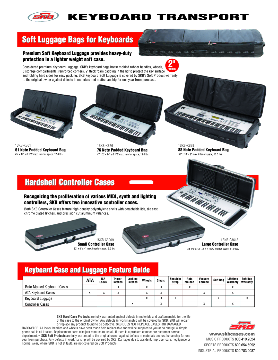 SKB Roto Molded Keyboard Case manual 