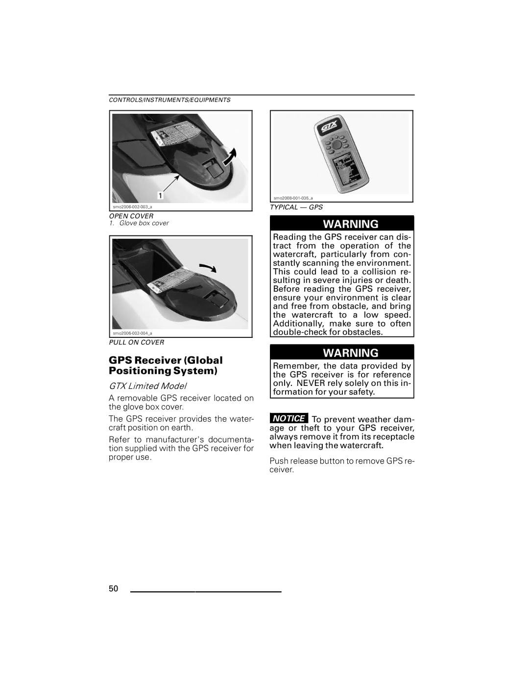 Ski-Doo GTI Series, GTX Series, RXP Series, RXT Series, WAKE Series manual GPS Receiver Global Positioning System 