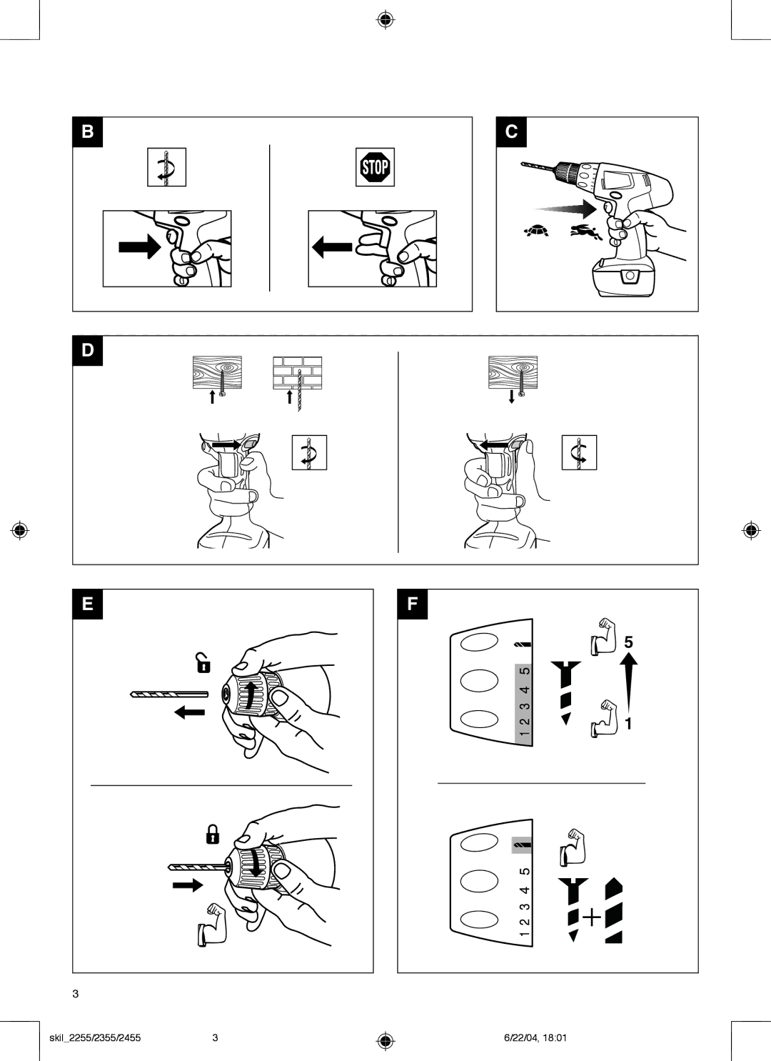 Skil operating instructions Skil2255/2355/2455 22/04 