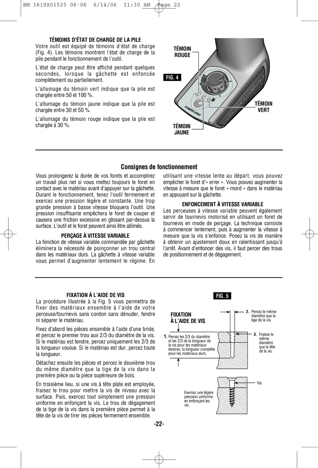 Skil 2410 manual Consignes de fonctionnement 