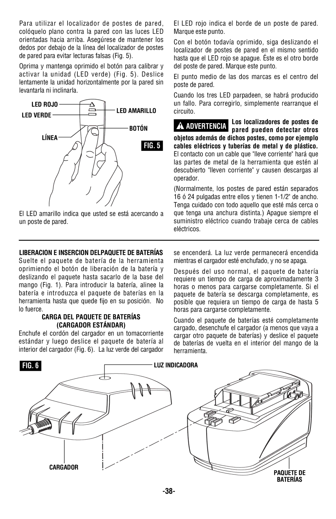 Skil 2487 2587 2887 manual Circuito, Carga DEL Paquete DE Baterías Cargador Estándar 