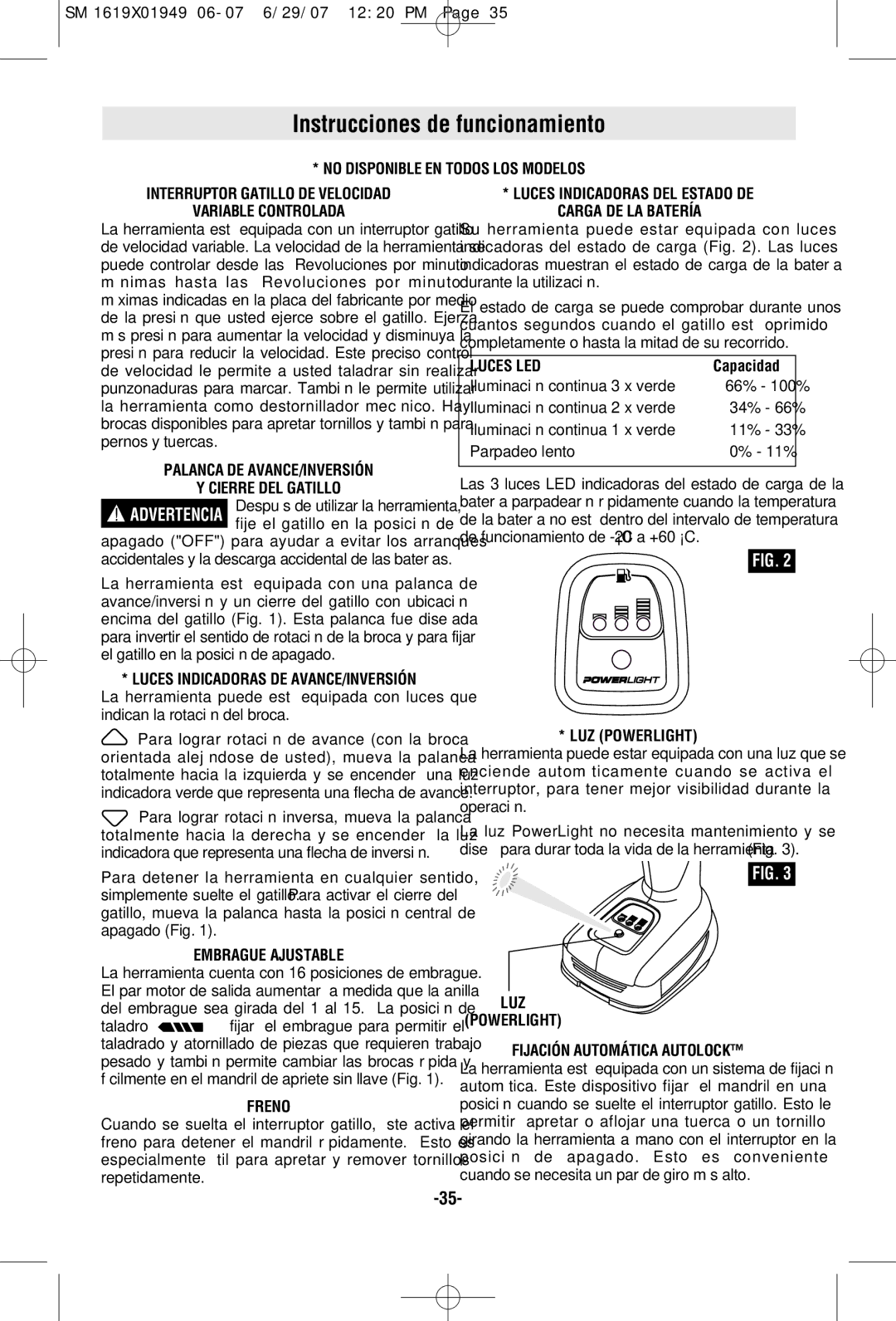 Skil 2510 manual Instrucciones de funcionamiento 