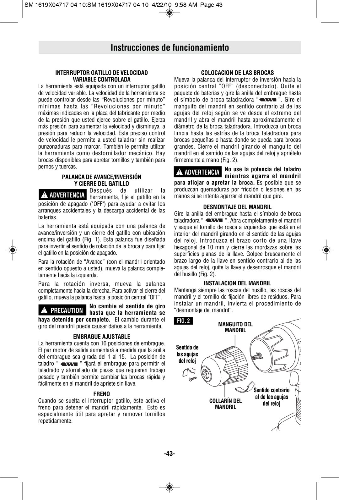 Skil 2860 manual Instrucciones de funcionamiento 