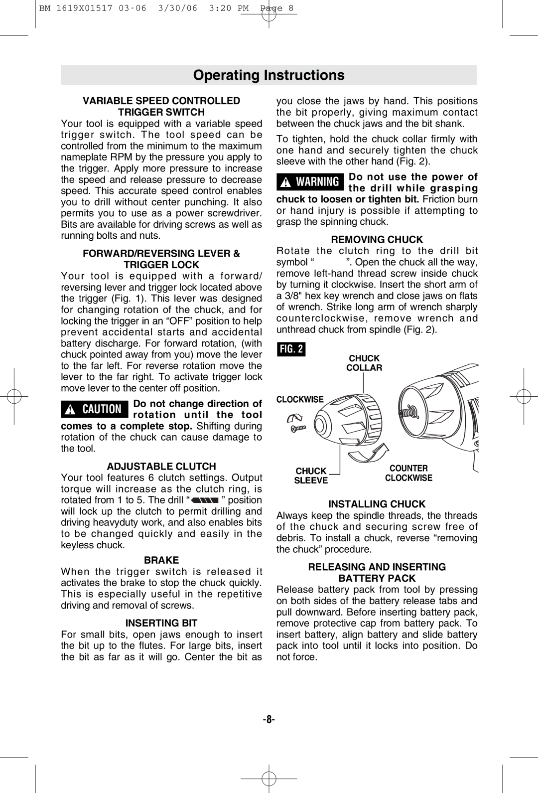 Skil 2867, 2567, 2367, 2467 manual Operating Instructions 