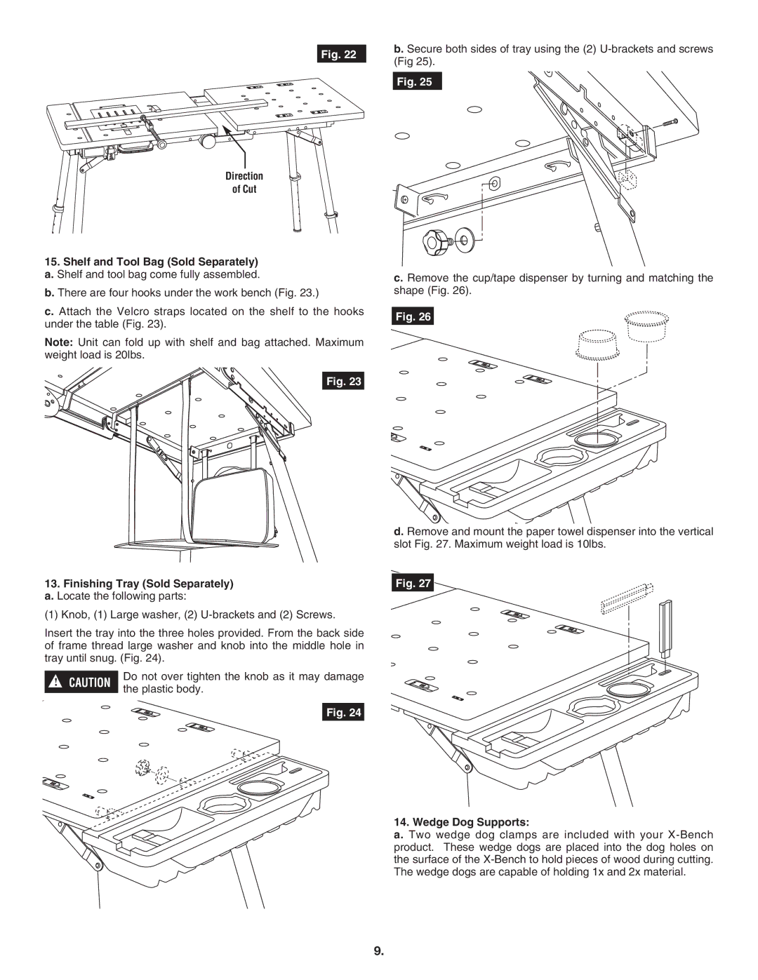 Skil 3100 manual Finishing Tray Sold Separately a. Locate the following parts, Wedge Dog Supports 