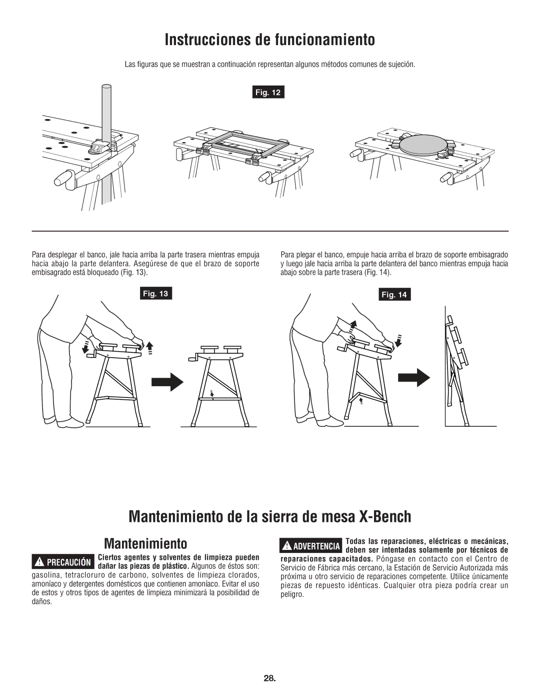Skil 3110 manual Mantenimiento de la sierra de mesa X-Bench 