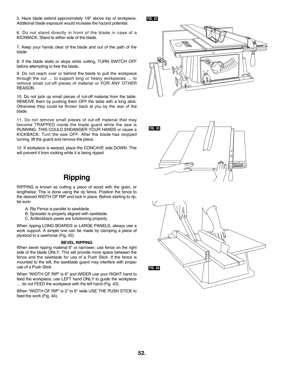 Skil 3305-01 manual Reason, Bevel Ripping 