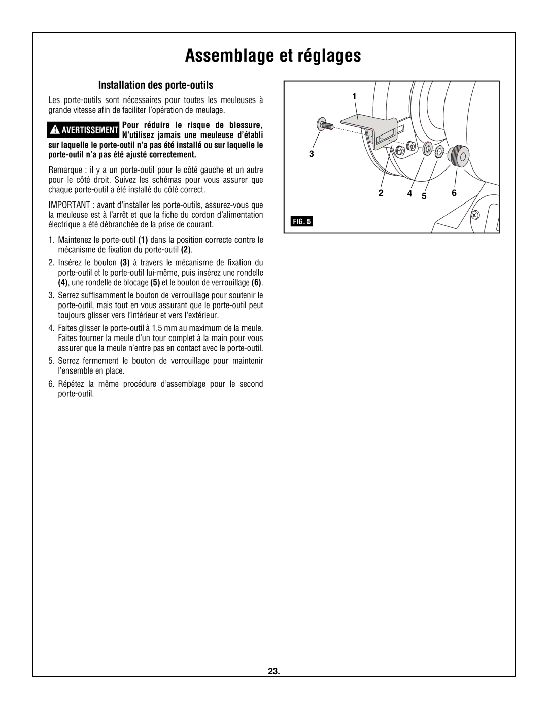 Skil 3380-01 manual Installation des porte-outils 