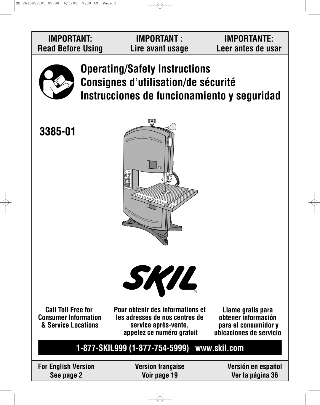 Skil 3385-01 manual 