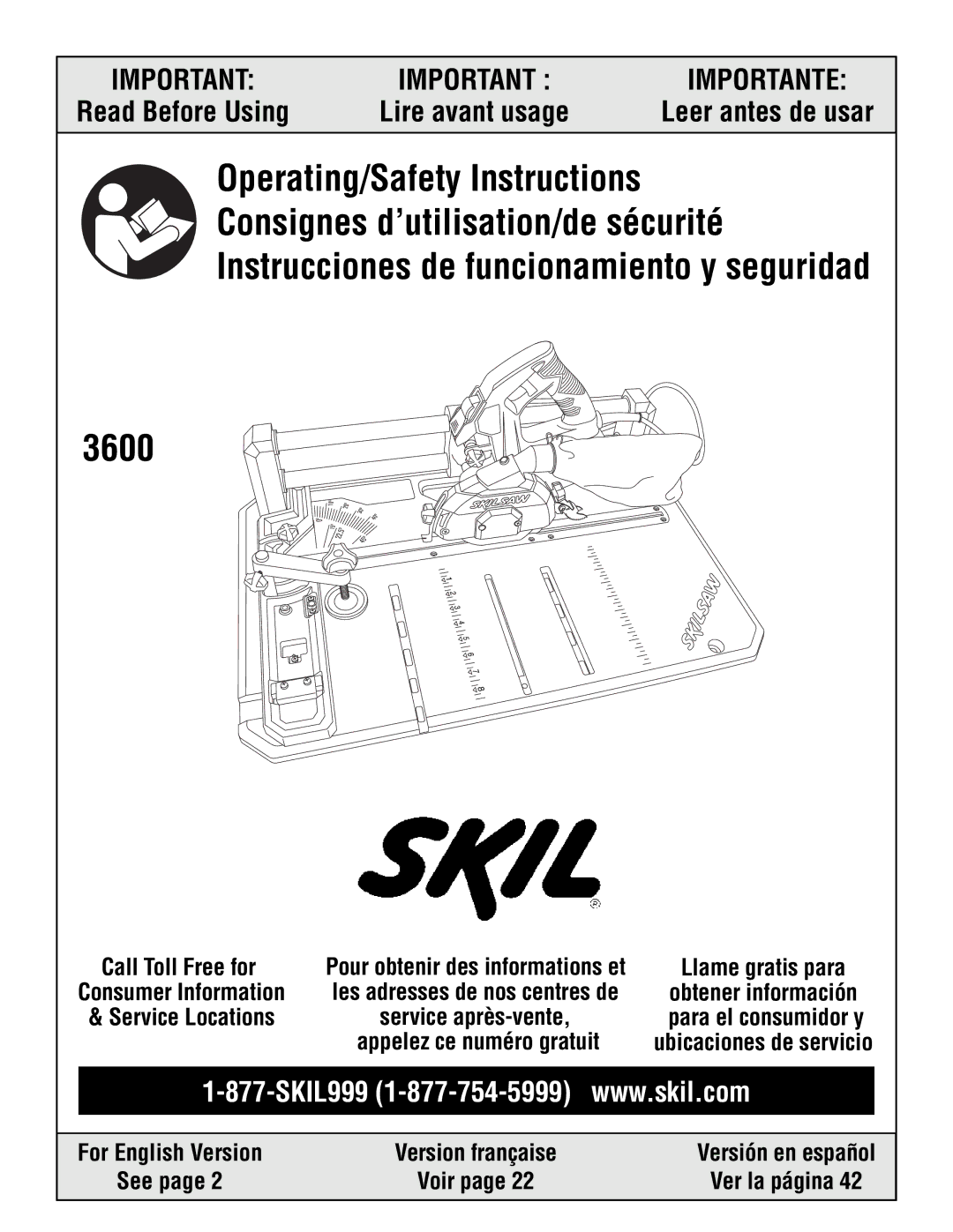 Skil 3600 manual 