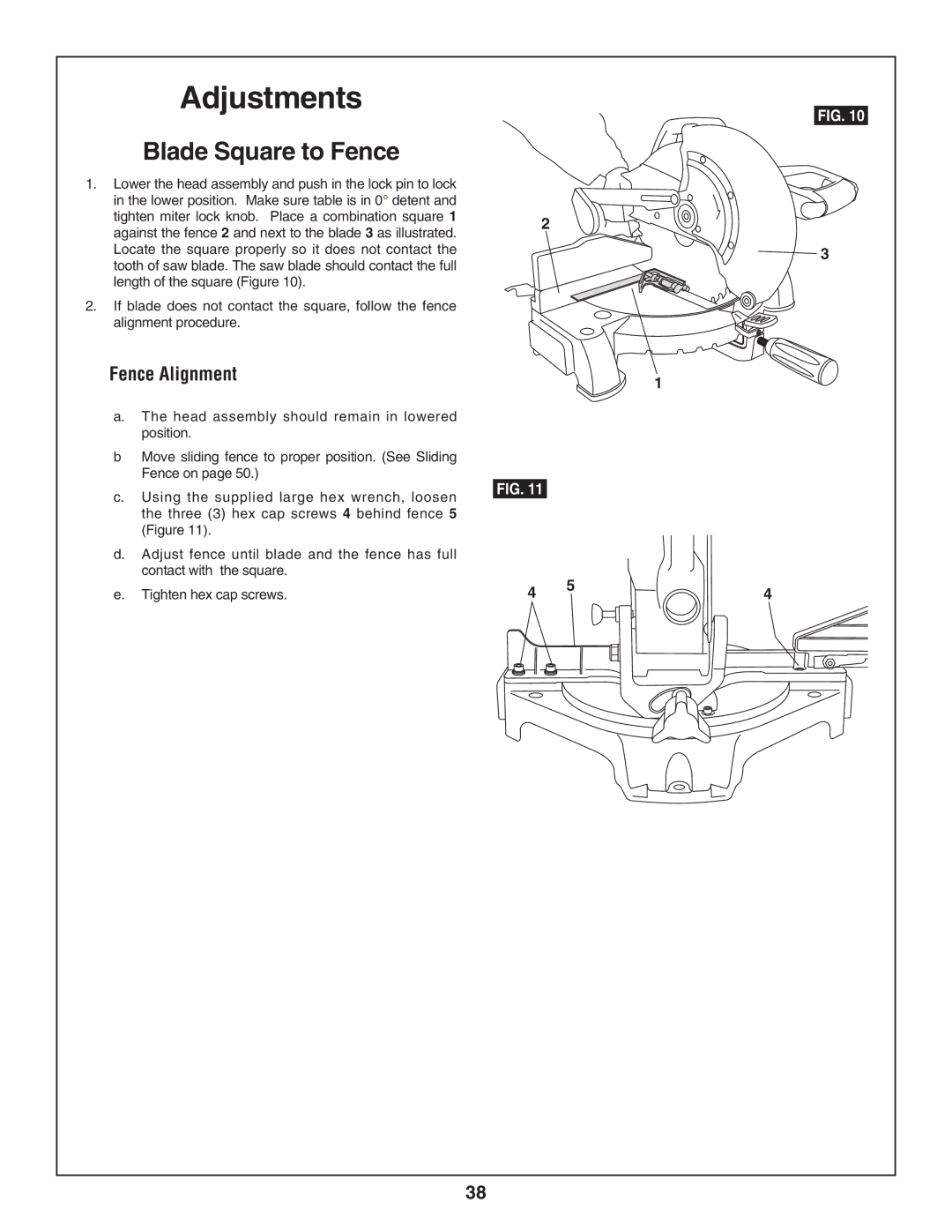 Skil 3800-02 manual Blade Square to Fence, Fence Alignment 