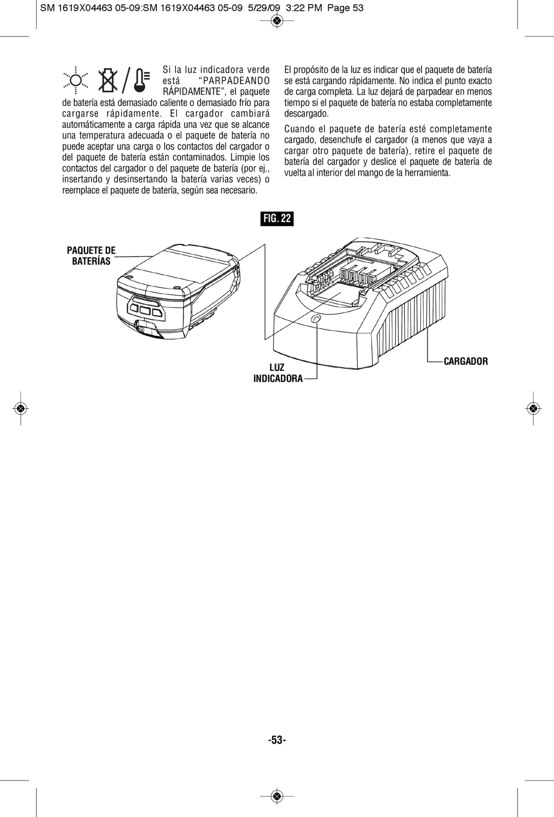 Skil 4570 manual Paquete DE Baterías LUZ Indicadora Cargador 