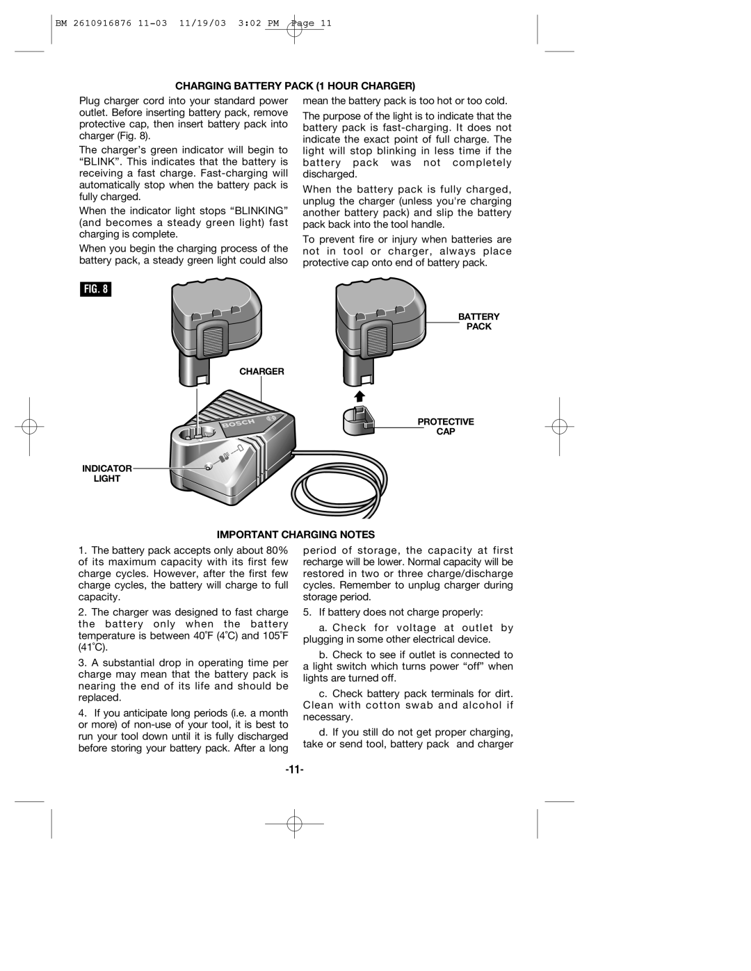 Skil 52314, 52324, 52318 manual Charging Battery Pack 1 Hour Charger, Important Charging Notes 