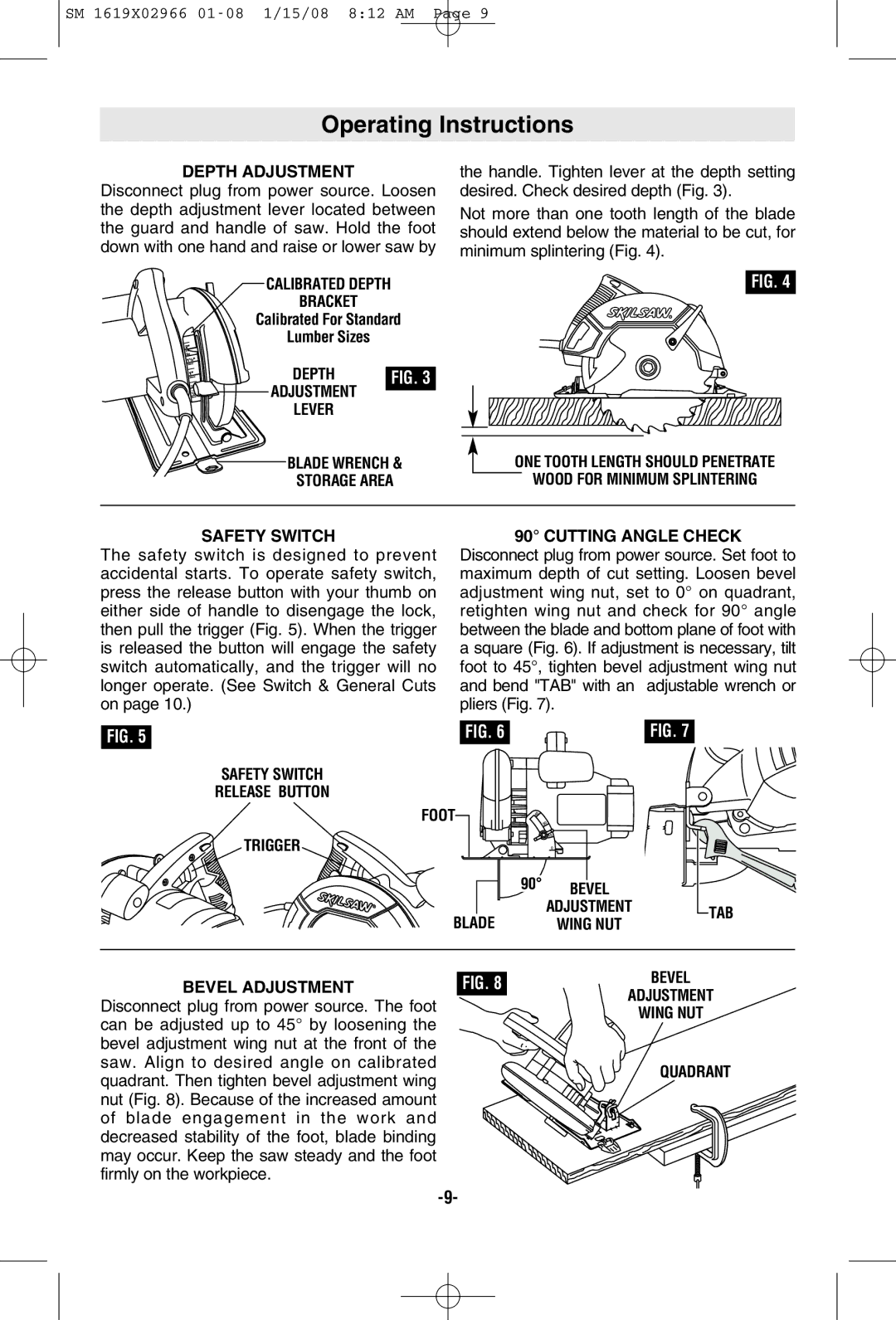 Skil 5585, 5580 manual Operating Instructions 