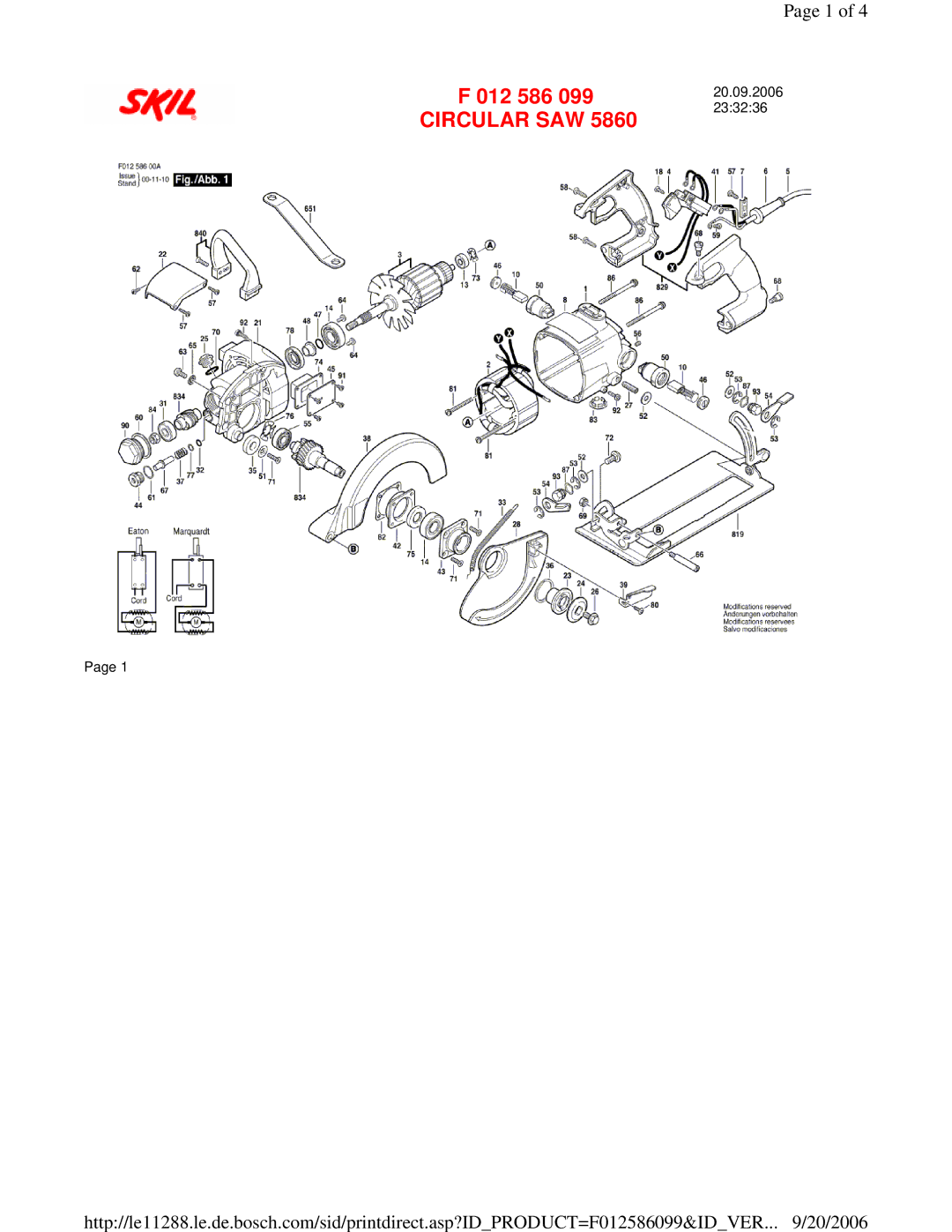 Skil 5860 manual Circular SAW 