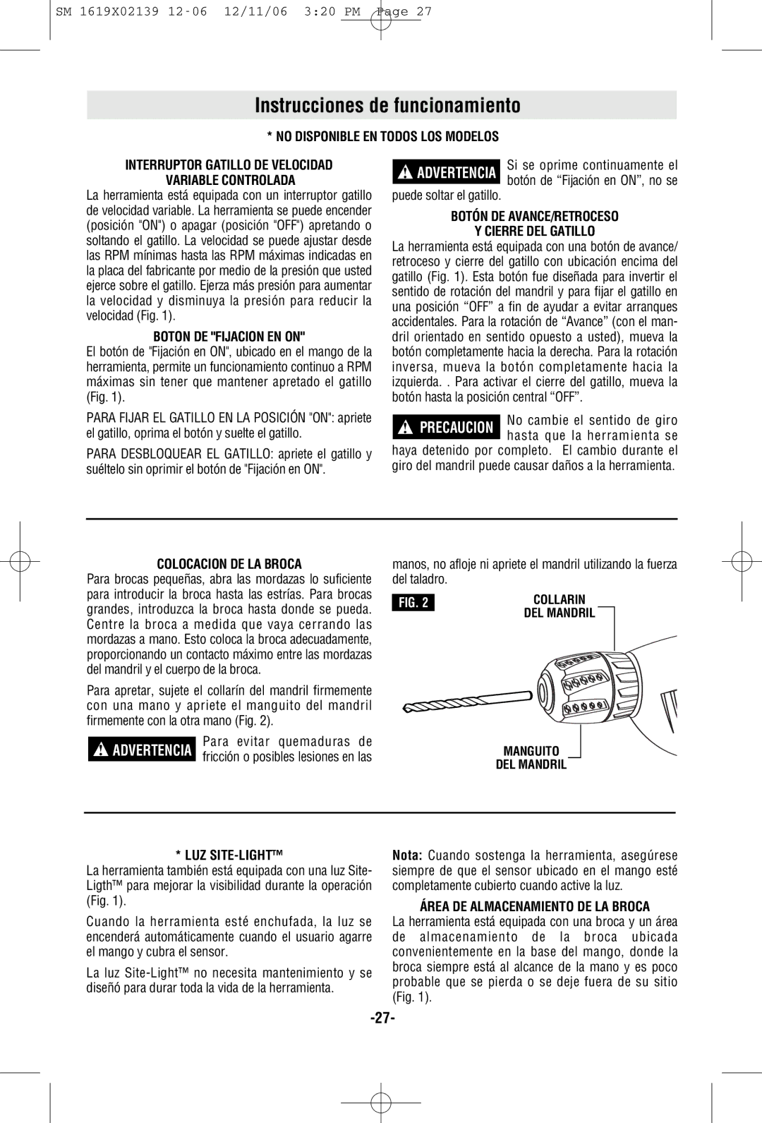 Skil 6267 manual Instrucciones de funcionamiento 