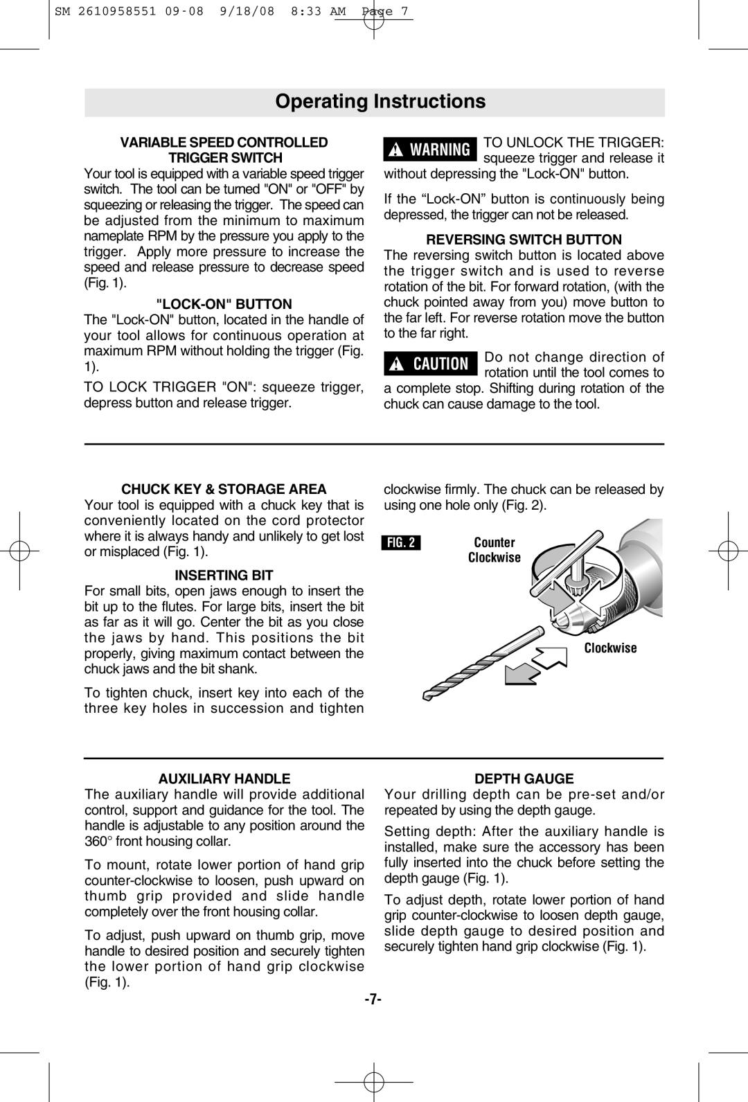 Skil 6445 manual Operating Instructions 