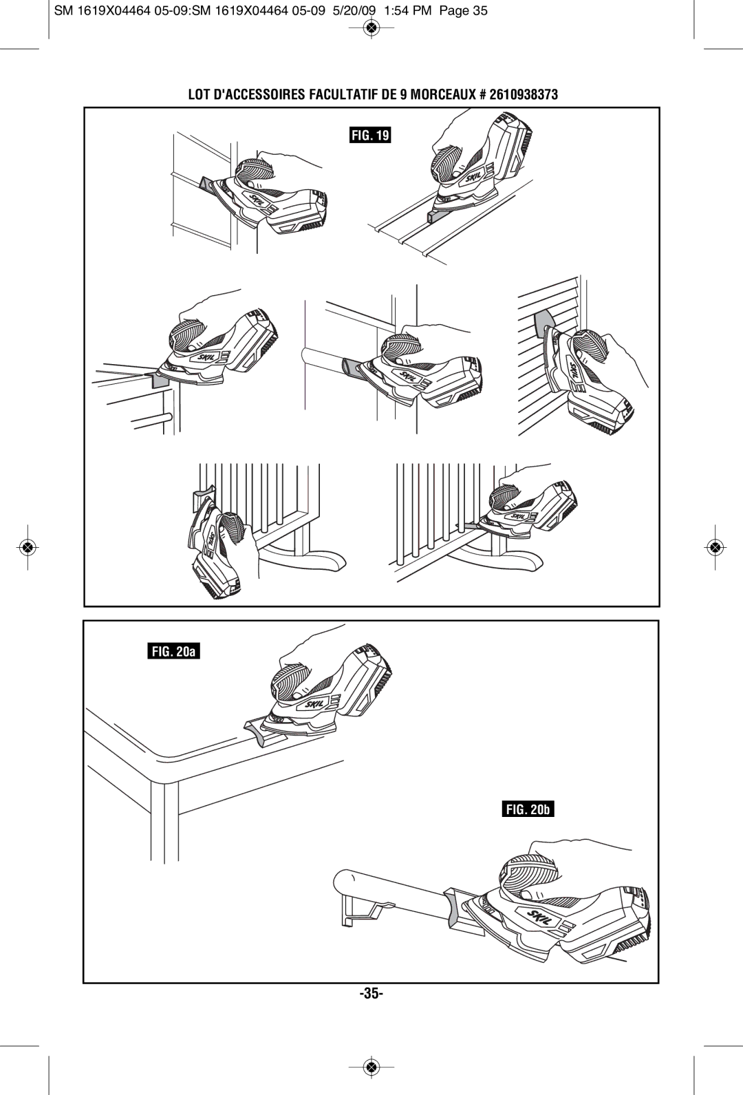 Skil 7305 manual LOT Daccessoires Facultatif DE 9 Morceaux # 