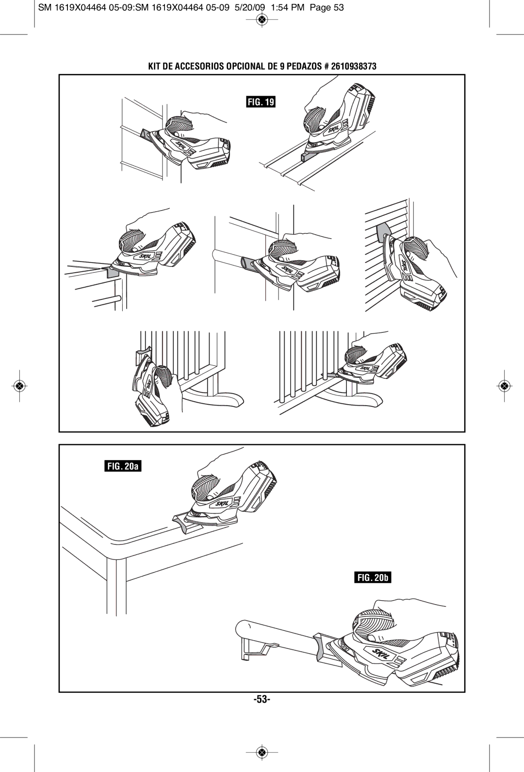 Skil 7305 manual KIT DE Accesorios Opcional DE 9 Pedazos # 