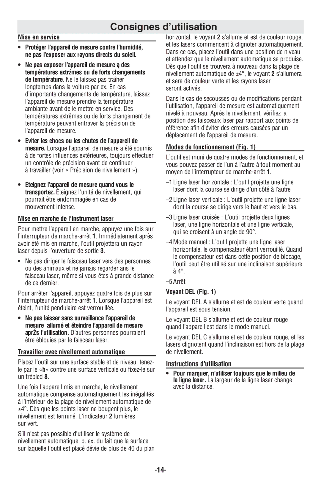 Skil 8201-CL manual Consignes d’utilisation 