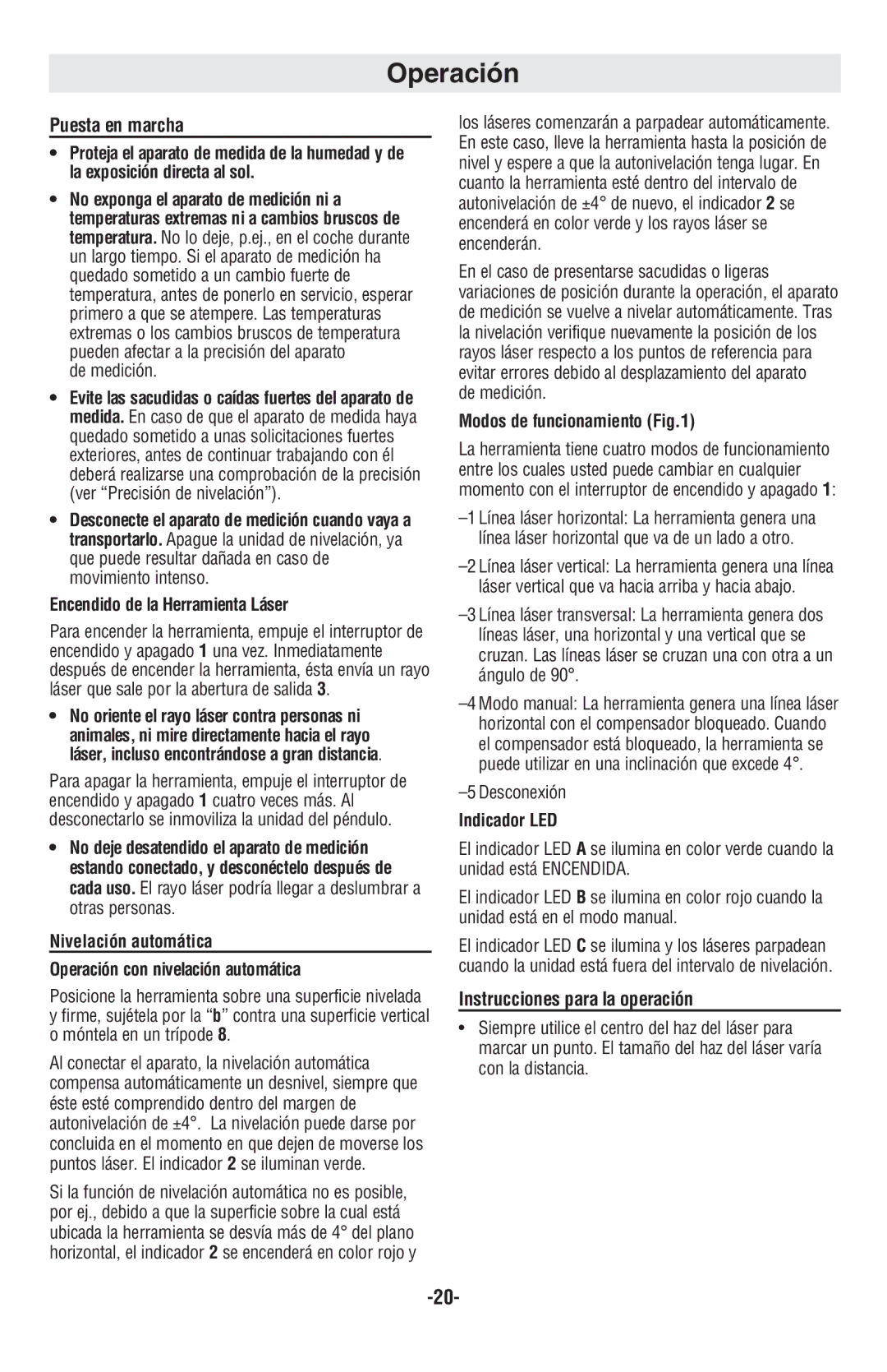 Skil 8201-CL manual Operación 