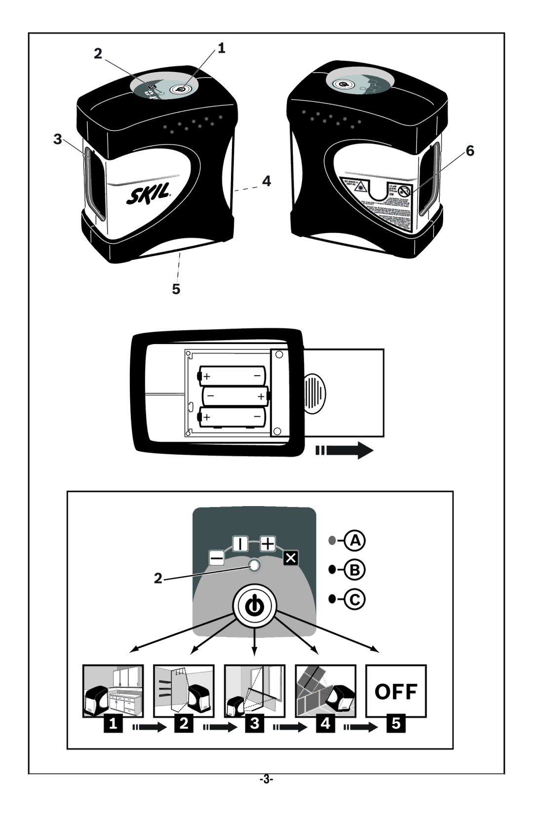 Skil 8201-CL manual Off 