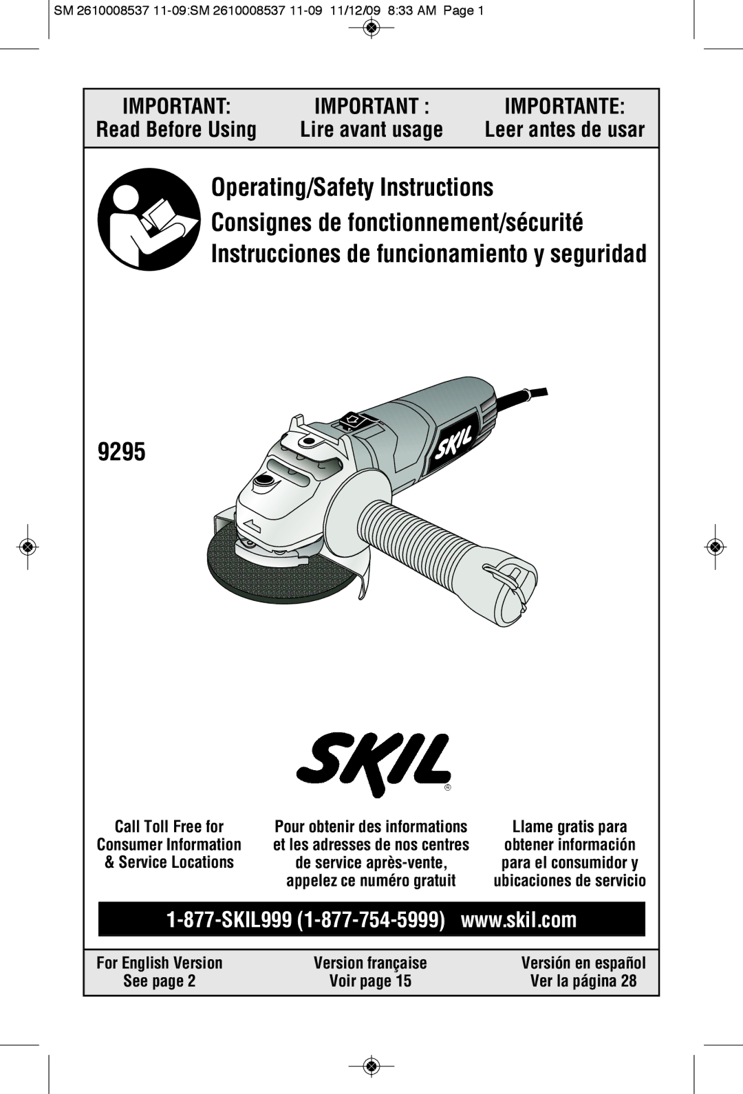 Skil 9295 manual Ver la página 