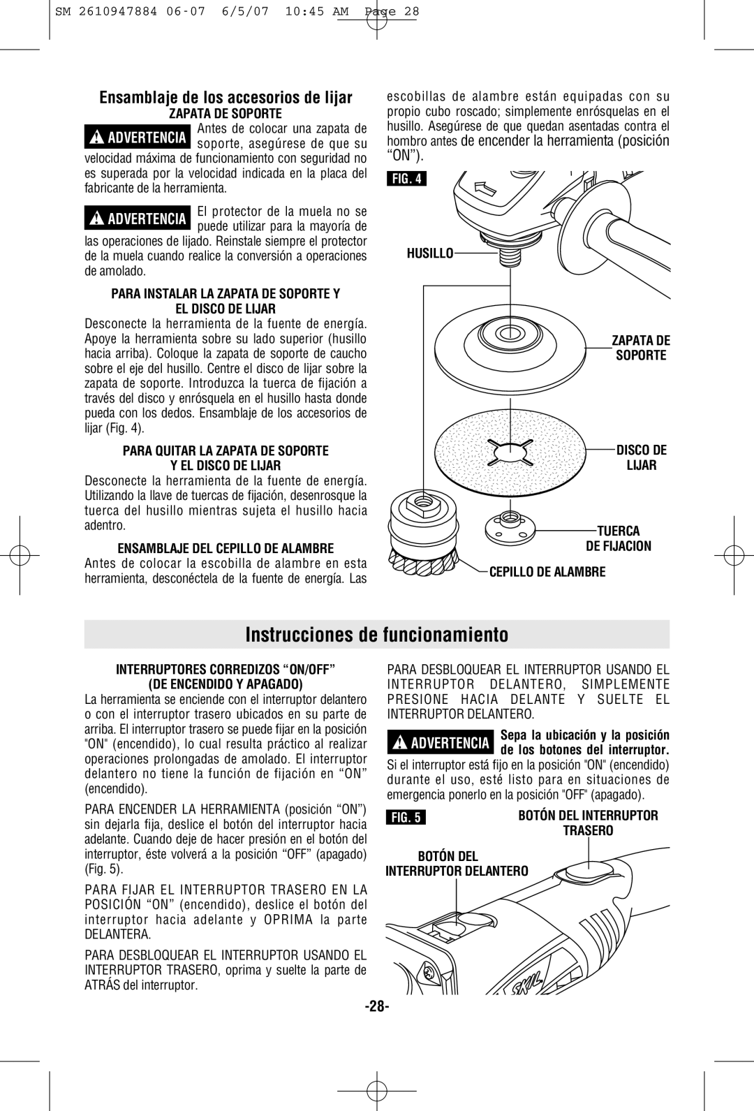 Skil 9330 manual Instrucciones de funcionamiento 