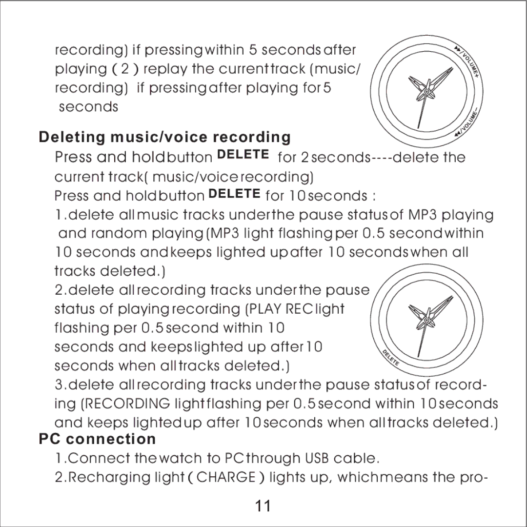 Skullcandy MacGyver manual Deleting music/voice recording, PC connection 