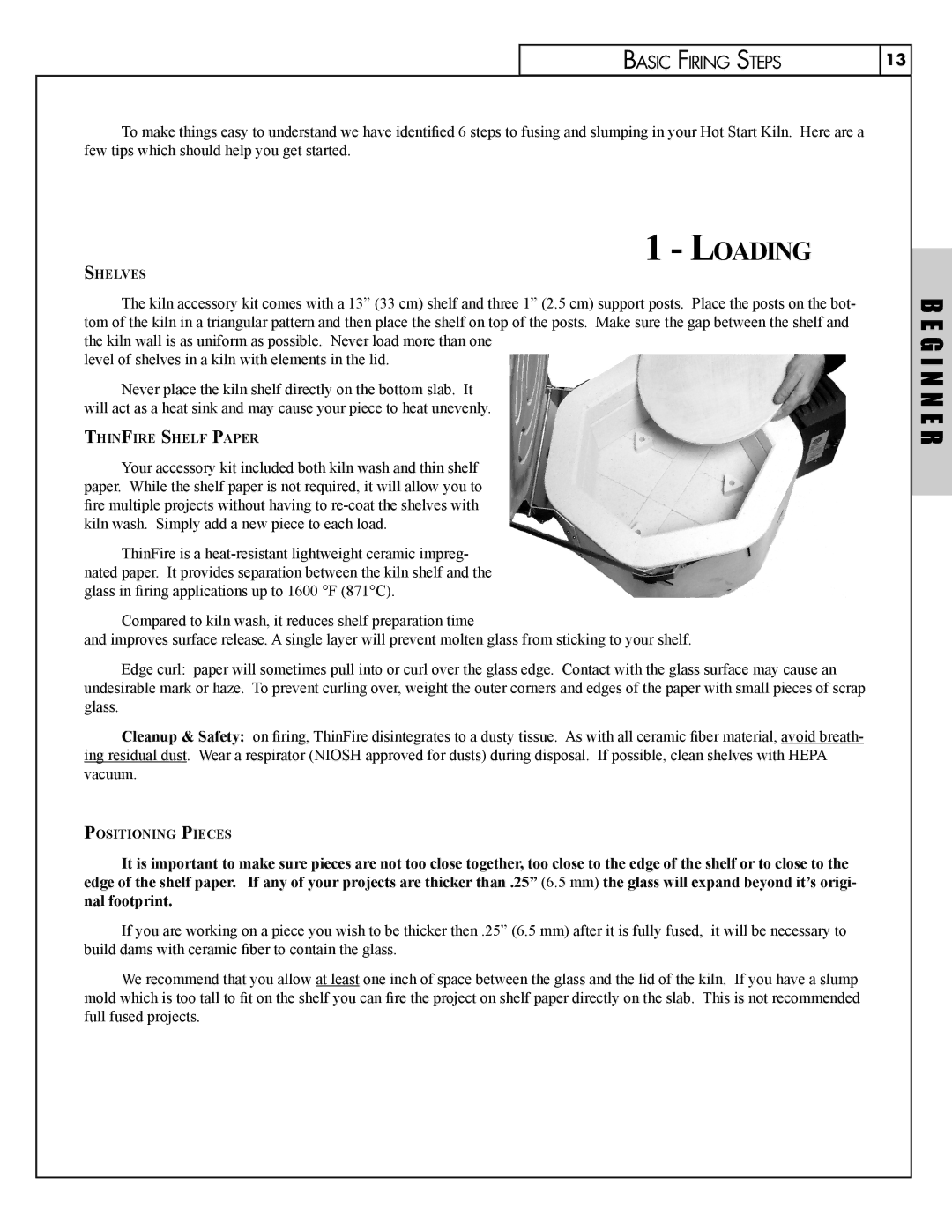 Skuttle Indoor Air Quality Products Klin manual Loading, Basic Firing Steps 