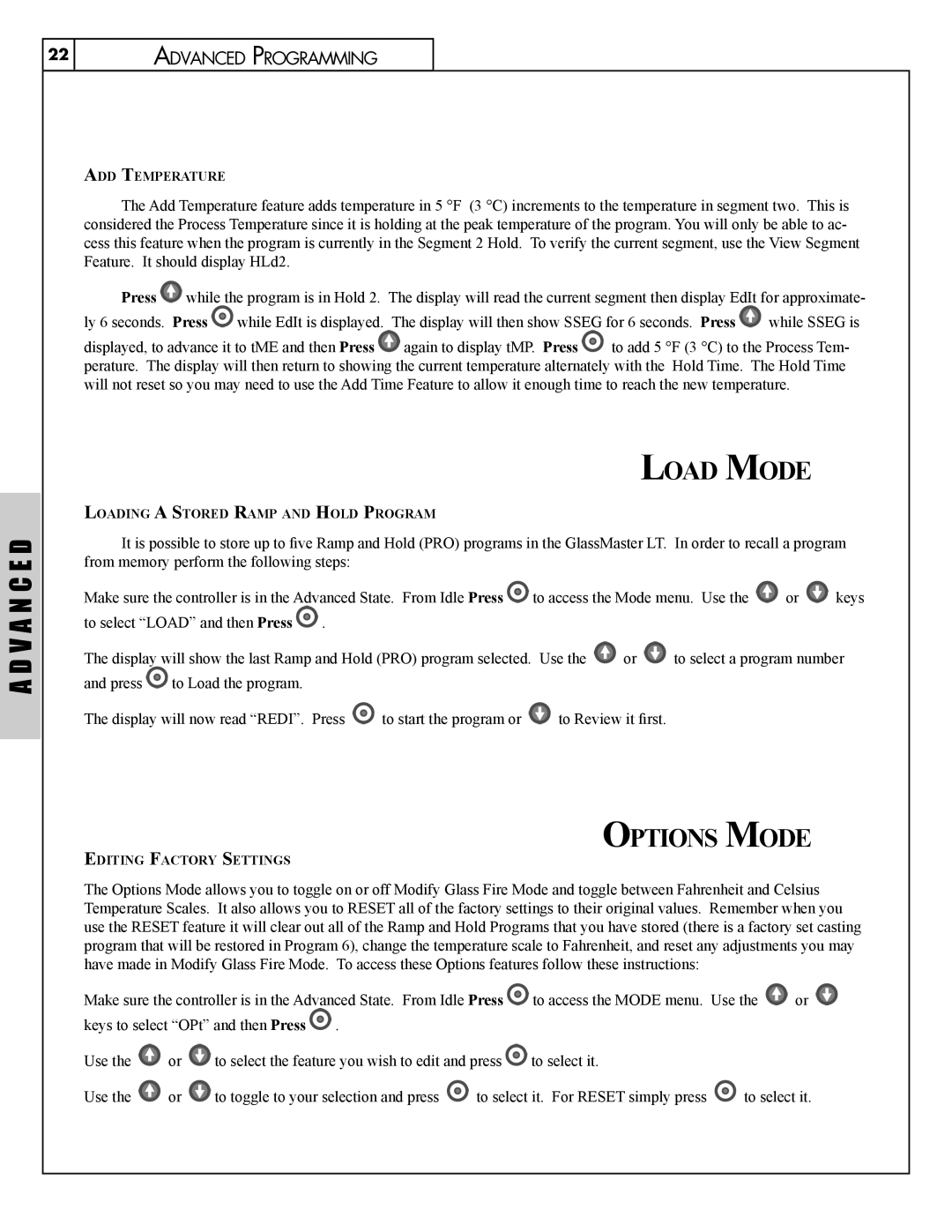 Skuttle Indoor Air Quality Products Klin manual Load Mode, Options Mode 