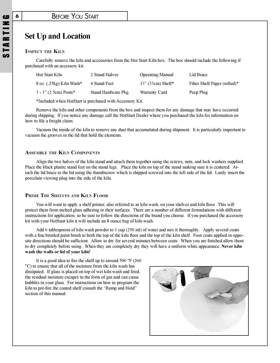 Skuttle Indoor Air Quality Products Klin manual Set Up and Location, Wash the walls or lid of your kiln 